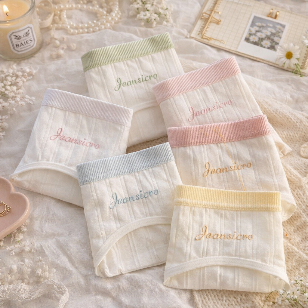 Women’s Soft Cotton Mid-Rise Ribbed Briefs | Breathable & Comfortable