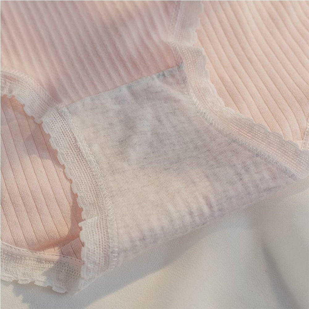 Sweet Bow Cotton Mid-Rise Panties for Women